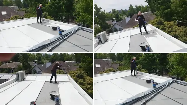 Impermeabilización de techo americano en Lo Barnechea con aplicación de sellos para evitar filtraciones