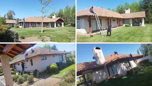 Reparación de techo de tejas en parcela en fundo en Mostazal en vivienda de alto estándar