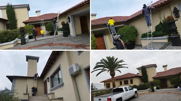 Reparación de techo de teja romana en Vitacura en vivienda de alto estándar