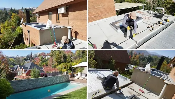 Reparación de techos de zinc en Lo Barnechea en vivienda de alto estándar